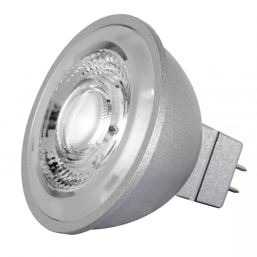 Satco S8641 8W; LED MR16; 3000K; 40 deg. beam spread; GU5.3 base; 12 Volt AC/DC