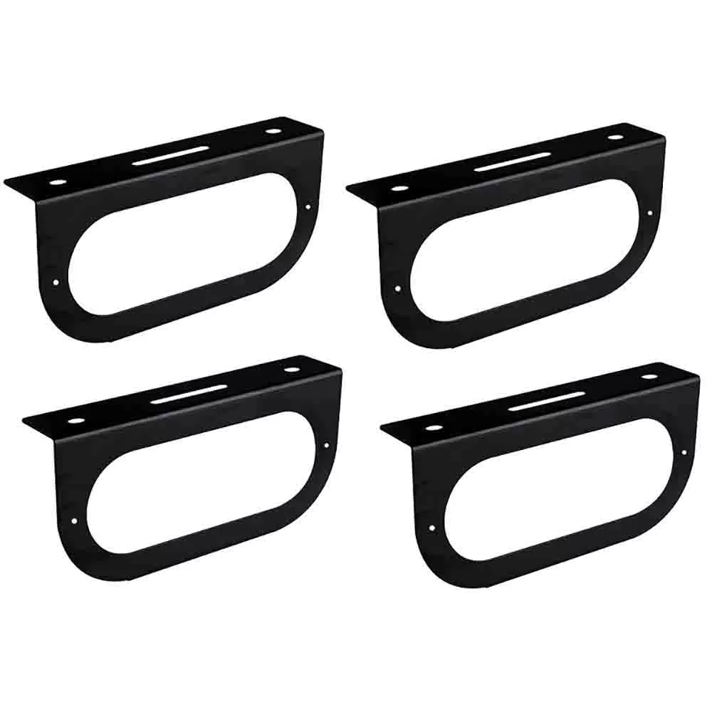 Set Of 4 6" Oval Light Mounting Bracket fits Semi-Trailers RV Campers Boats