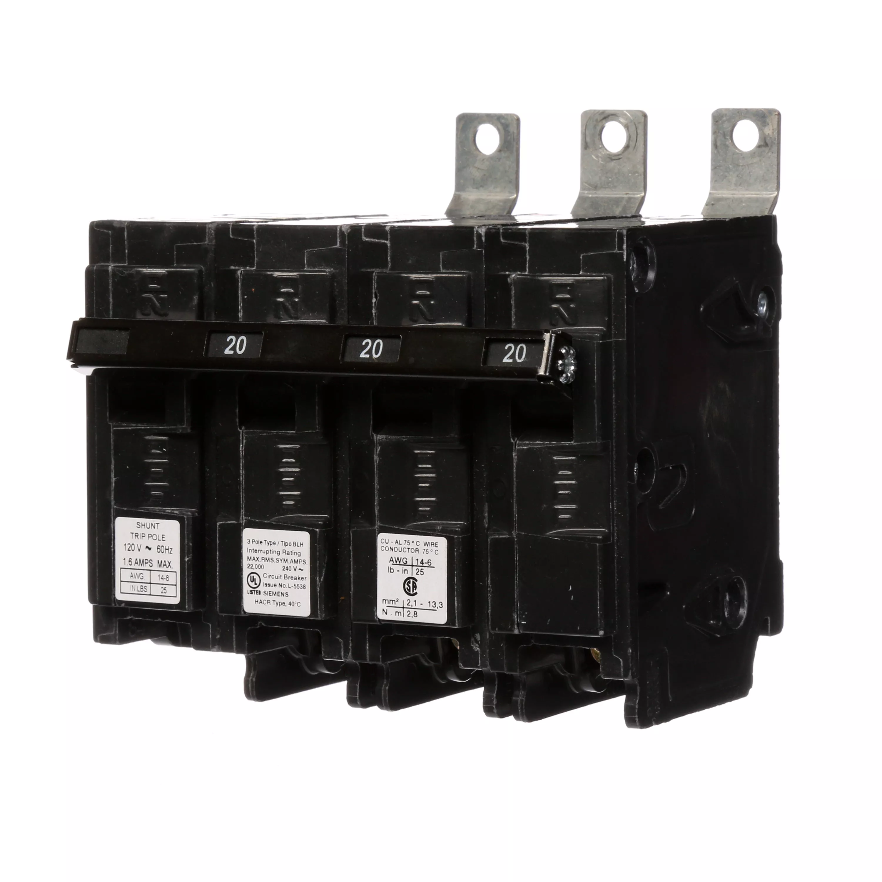 Siemens B320H00S01 BREAKER 20A 3P 240V