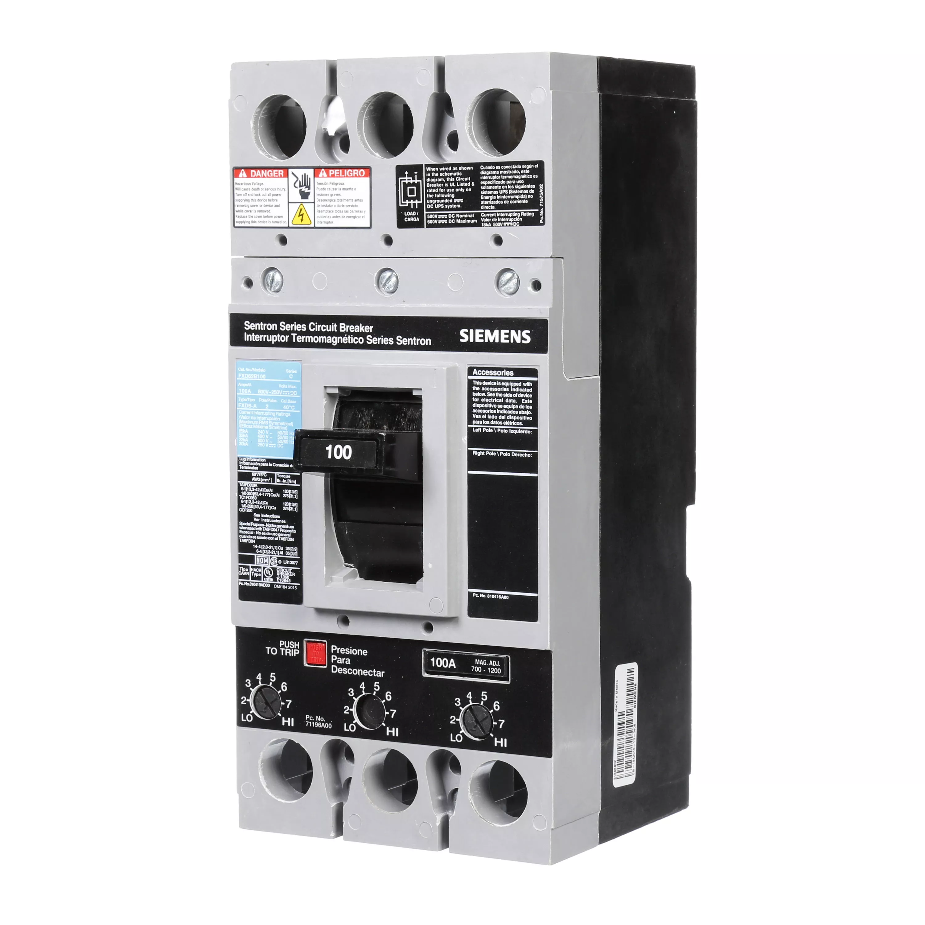 Siemens HHFXD63B150 BRKR HHFD6 3P 600V