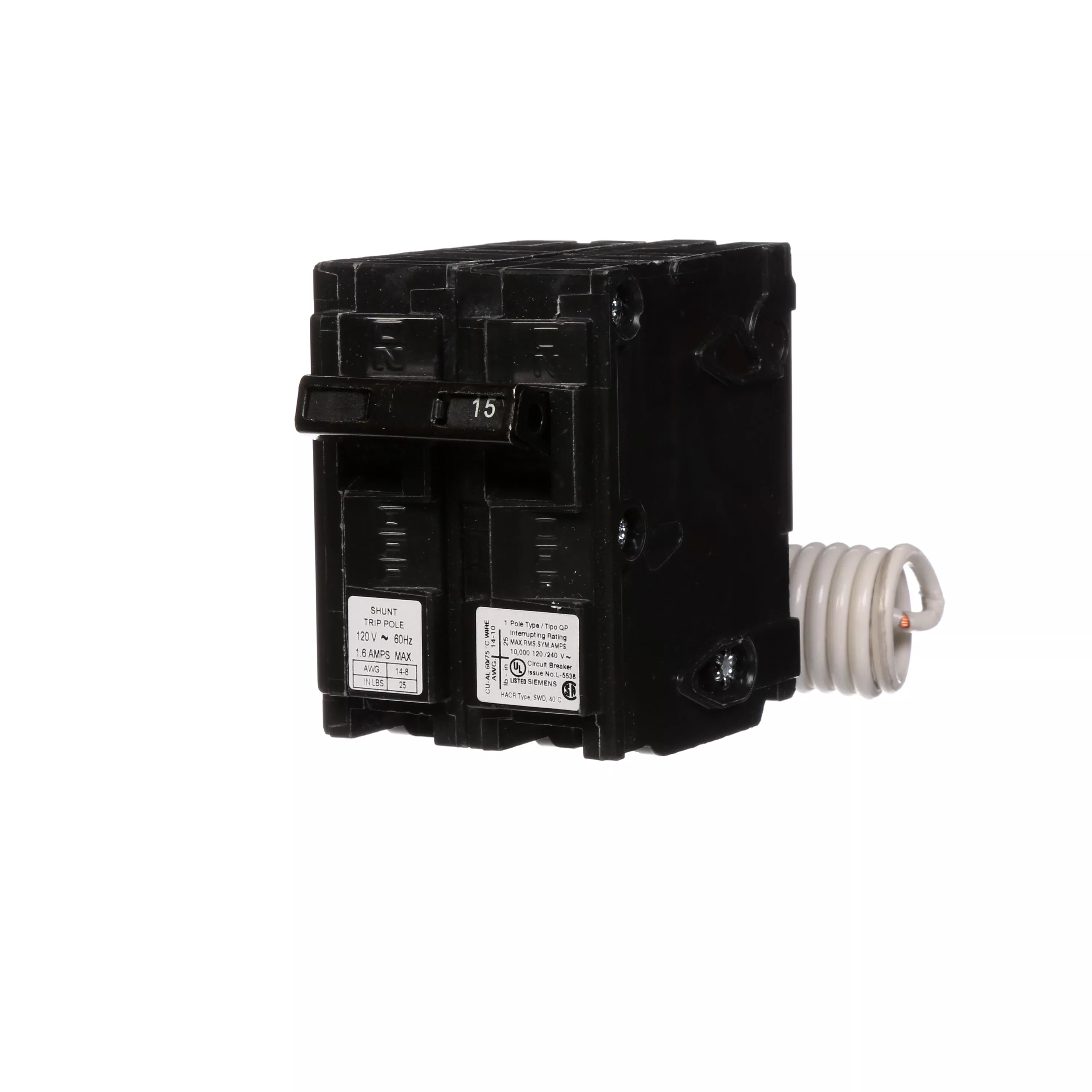 Siemens Q11500S01 BREAKER 15A 1P 120V 1