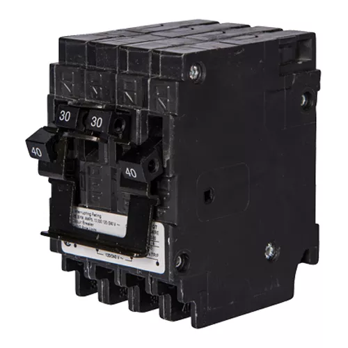 Siemens Q21530CT2 Quadplex Circuit Breaker, 2-Pole 15A-30A Inner-Outer Common-Trip, 120/240V AC, Plug-In, 10kA