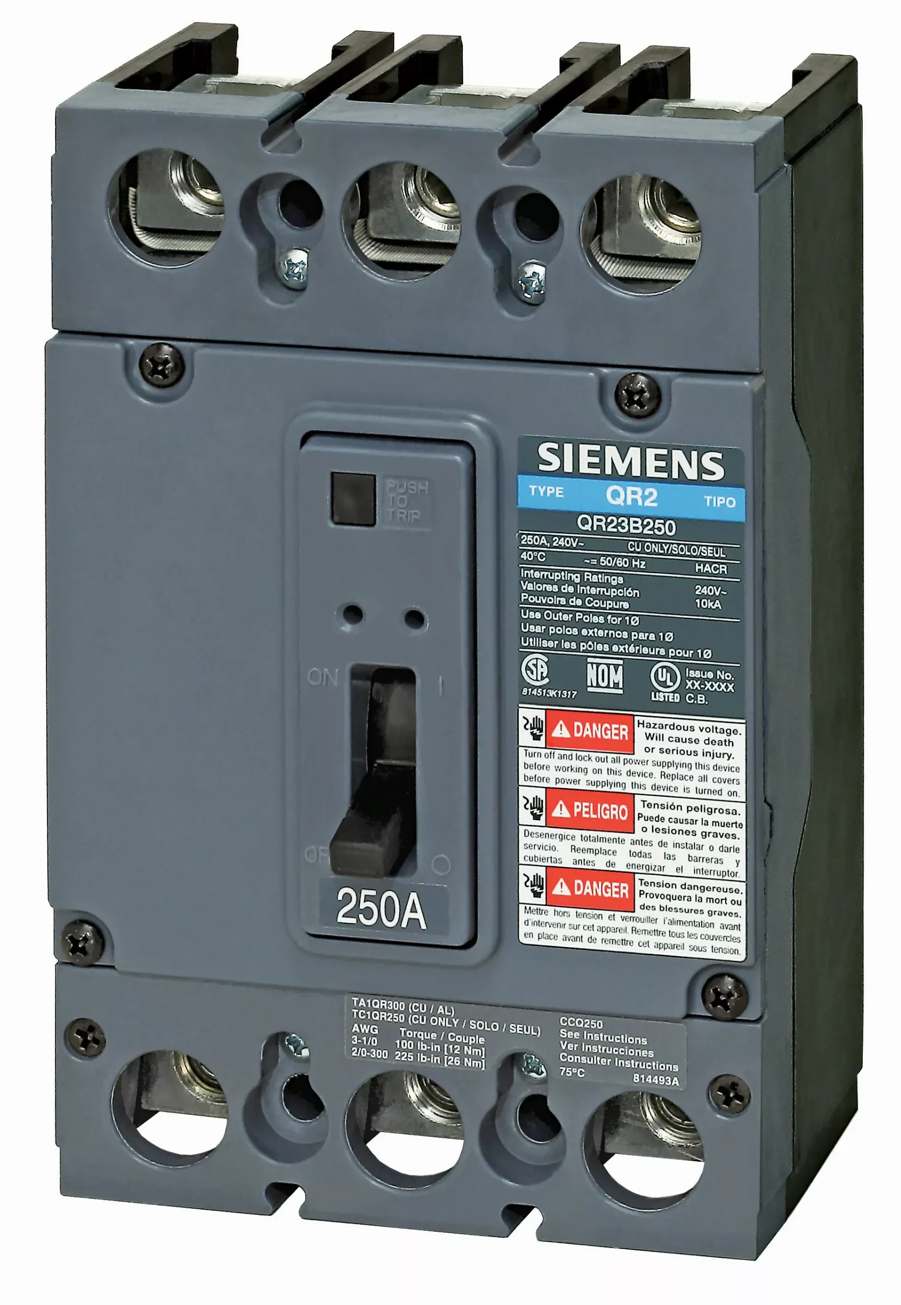 Siemens QR23B125L QR MCCB,10kA@2