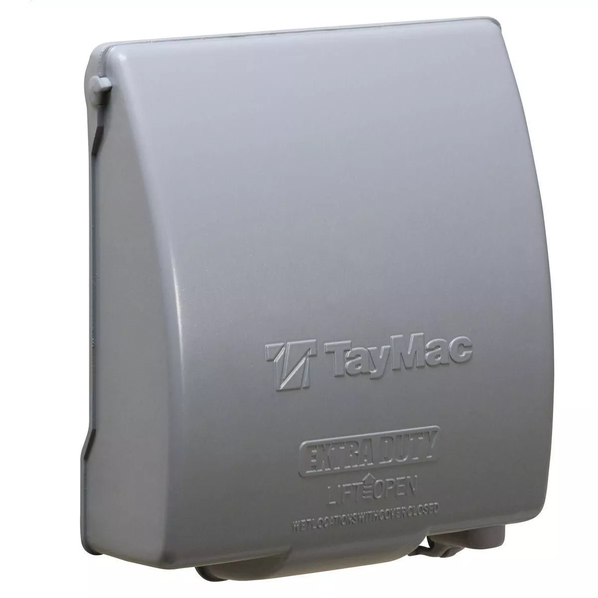 Taymac MX7280S 2-Gang Weatherproof In-Use Cover, EXTRADUTY, Expandable, Vertical, 55-in-1, 3-1/2 in. Deep, Gray