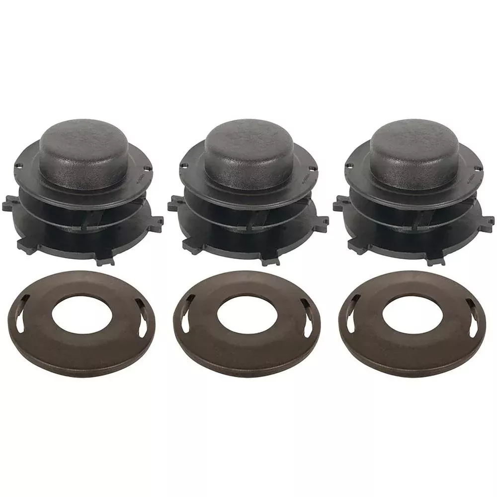Three (3) Interchangeable Trimmer Head Spool & Cap Cover Kits Fits Stihl