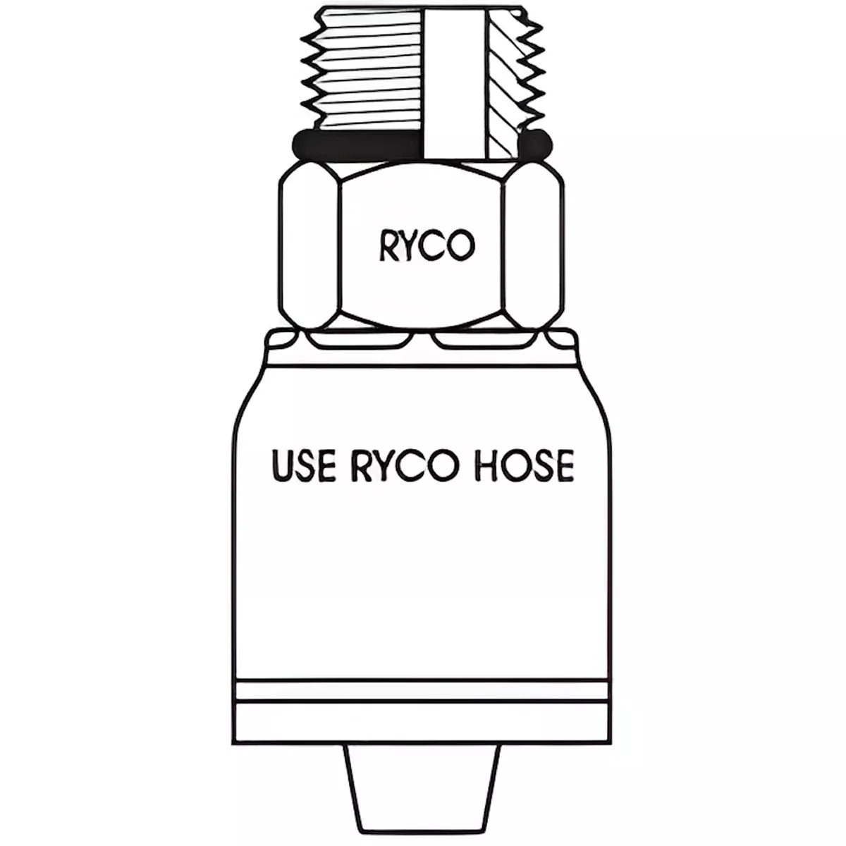 UN O-RING MALE WITH 1/2 INCH THREAD FOR 1/4 INCH HOSE