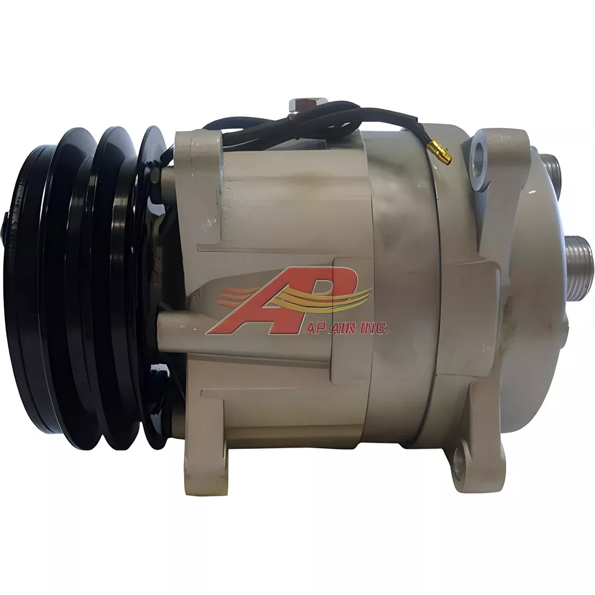 V5 Compressor - Ear Mount, 2 Groove Clutch, Horizontal Tube O-Ring, 12 Volt for Bobcat