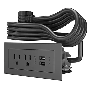 Wiremold RDZBK radiant Furniture Power Basic Power Unit- Black