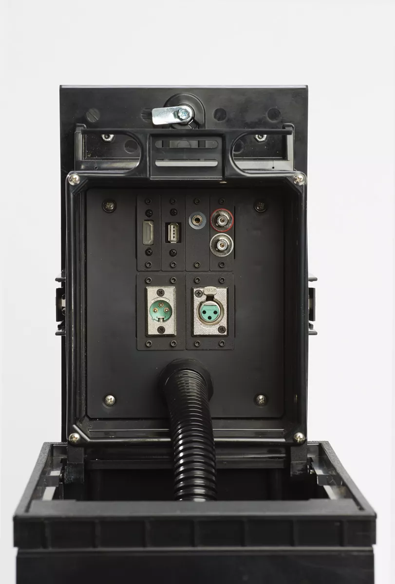 Wiremold XB814CLVBK Outdoor Ground Box 2-Gang Low Voltage Box for Communication and A/V, Black