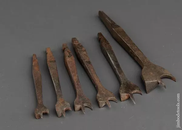 Working Set of Six 19th Century Center Bits for Bit Brace - 91483