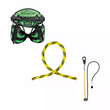 Yellow, Black 24 Strand Arborist Rope Kit With Black, Orange Trimmer Adjustable Lanyard And Medium,