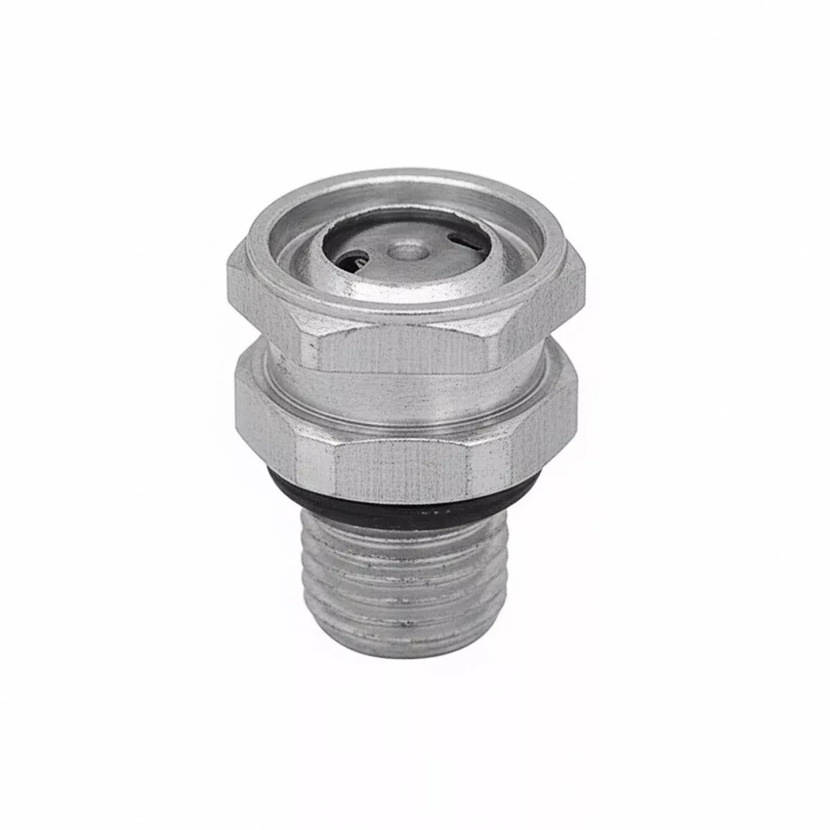 York, Sanden, Seltec Pressure Relief Valve, 3/8" - 24 Thread, Aluminum for Caterpillar