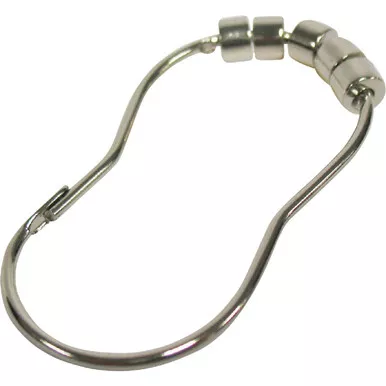 Zenith Zenna Home Chrome Roller Shower Curtain Hook (12 Count) SSR003SS 428781