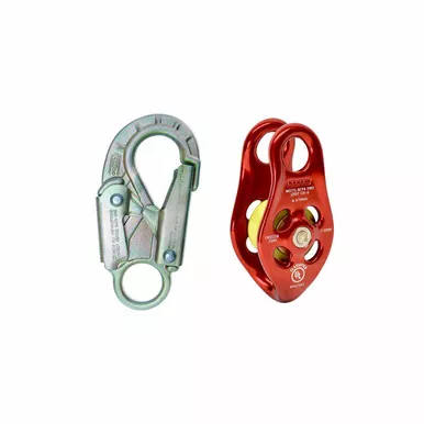 Zinc Plated Steel Snaphooks Kit With Red PULLEY