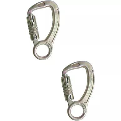 Zinc Plated USR-14-C3T Steel Carabiners (2-Pack) From PRO CLIMB