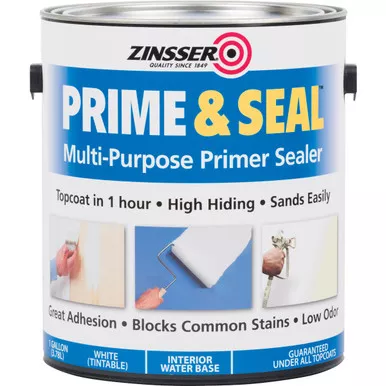 Zinsser Interior Prime & Seal Water-Based Primer, White, 1 Gal. 1801 782760