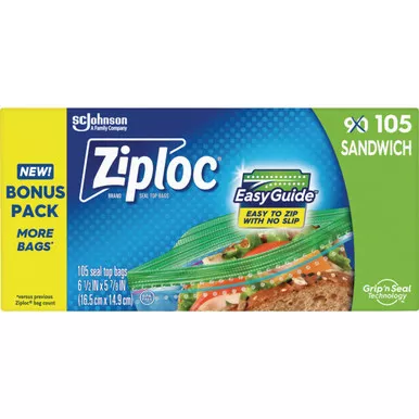 Ziploc Sandwich Food Storage Bag (105 Count) 1357 600977